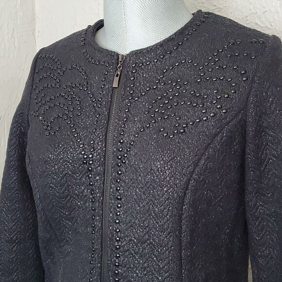 Juliette Longuet | Studded Metallic Sheen Jacket - Picture 3 of 8